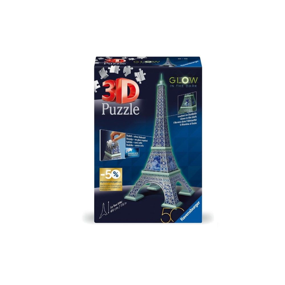 Pzl 3D - Torre Eiffel (brilha no escuro)
