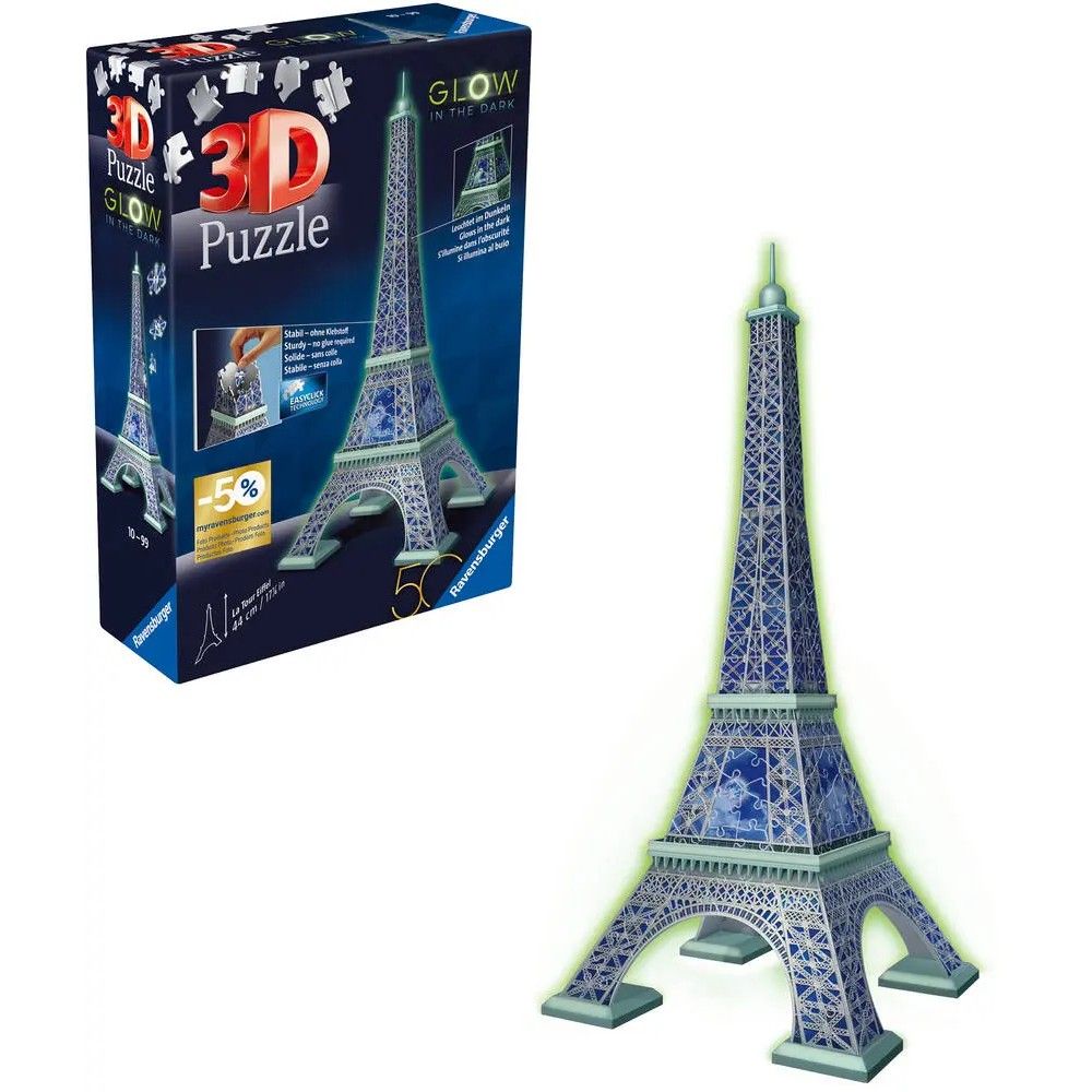 Pzl 3D - Torre Eiffel (brilha no escuro)