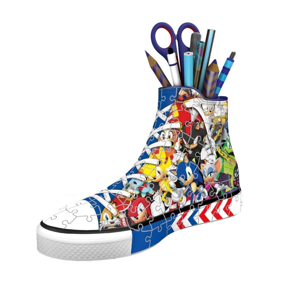Pzl 3D - Porta Lápis Sapatilha Sonic