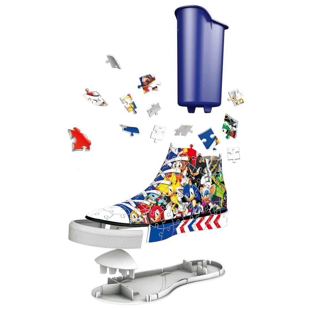 Pzl 3D - Porta Lápis Sapatilha Sonic