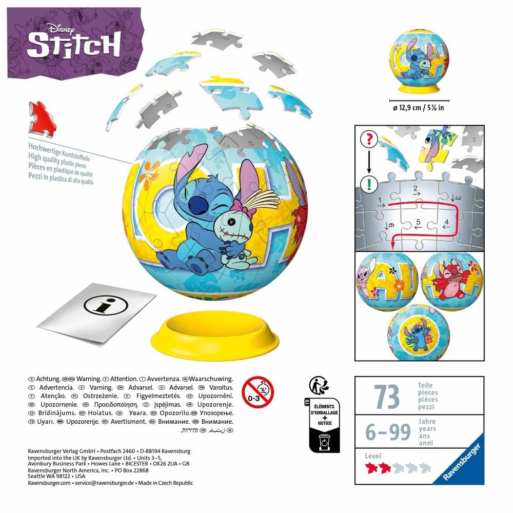 Pzl 3D - Bola Stitch (72 peças)