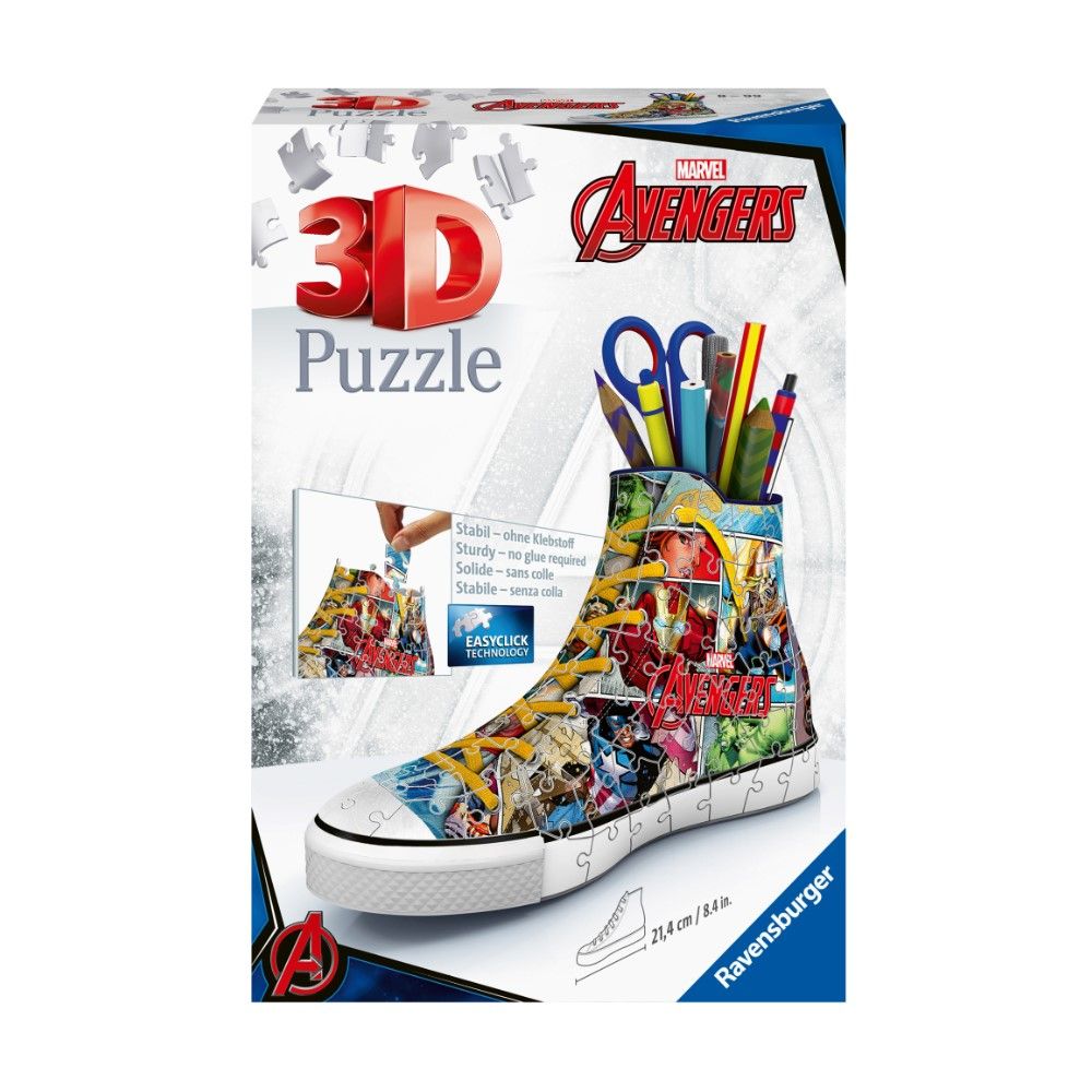Pzl 3D - Porta Lápis Sapatilha Avengers