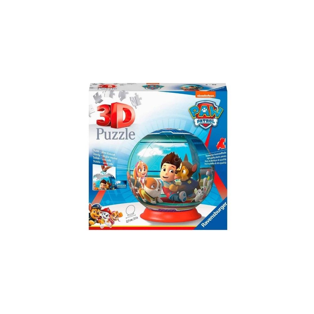 Pzl 3D - Bola Patrulha Pata (72 peças)