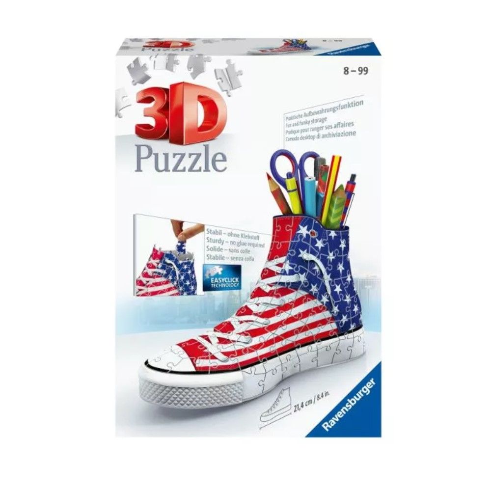 Pzl 3D - Porta Lápis Sapatilha USA