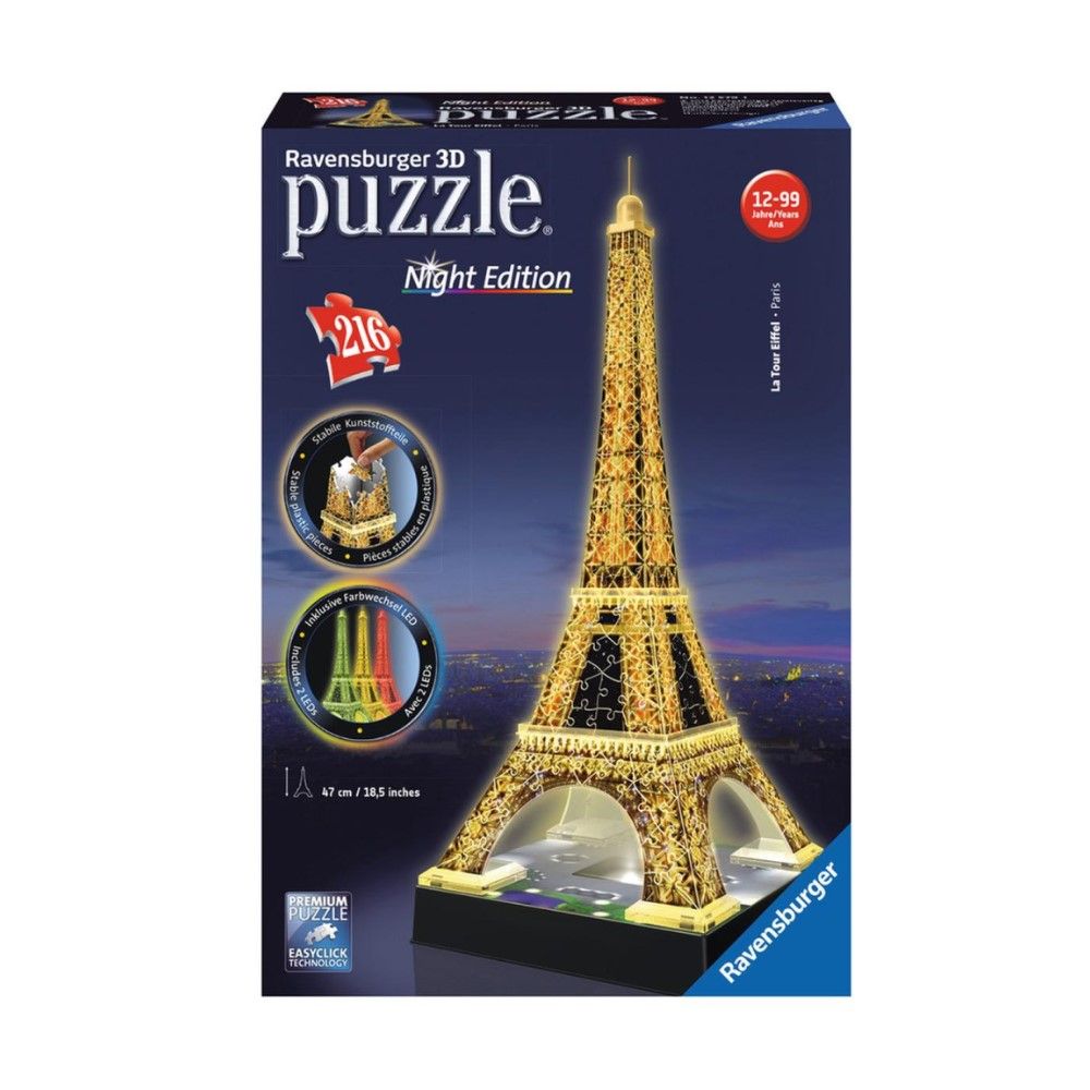 Pzl 3D - Torre Eiffel (Edição Nocturna)