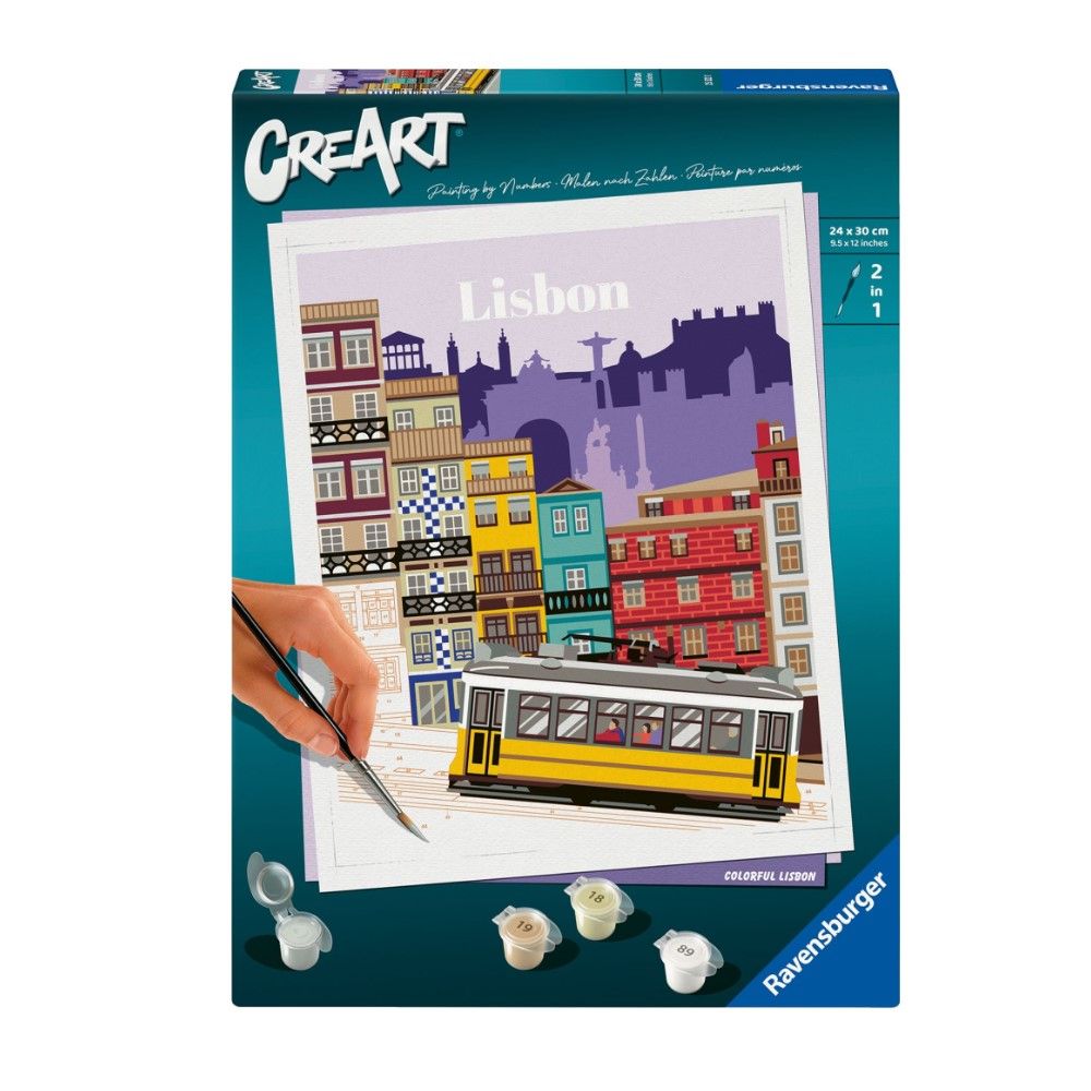 Lisboa para pintar (24x30) - Tintas incluidas