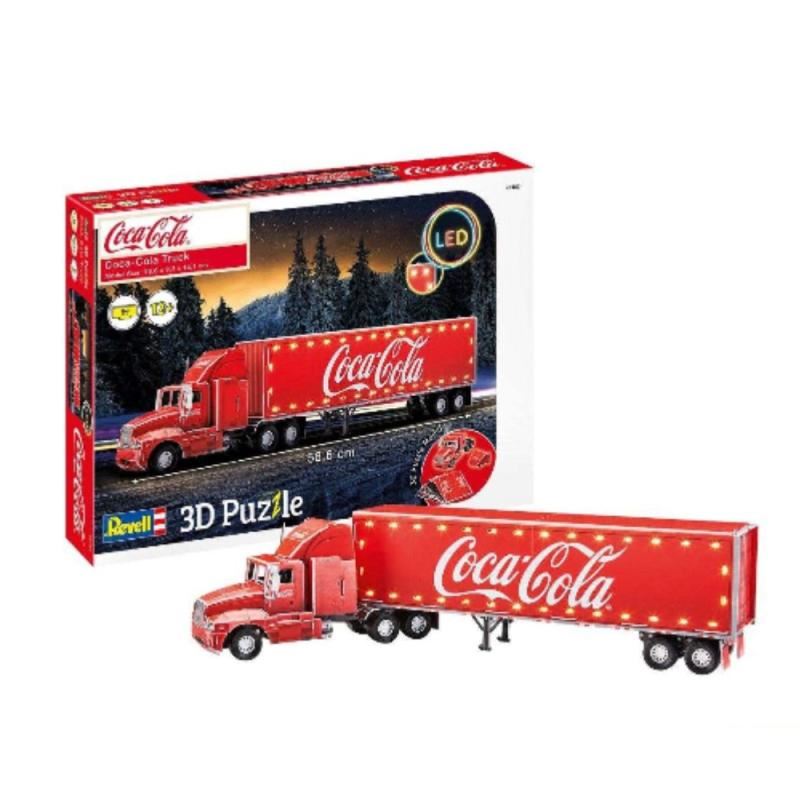 Pzl 3D - Camião Coca-Cola com iluminação LED