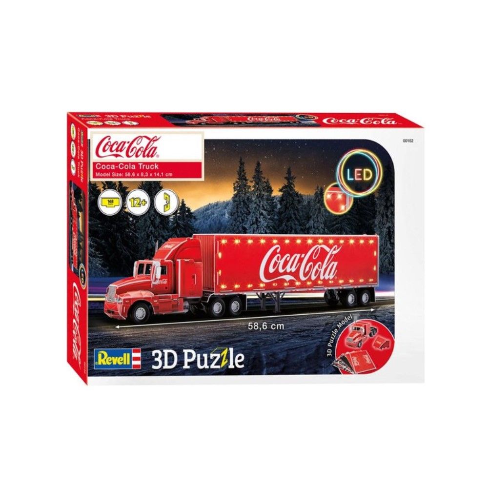 Pzl 3D - Camião Coca-Cola com iluminação LED