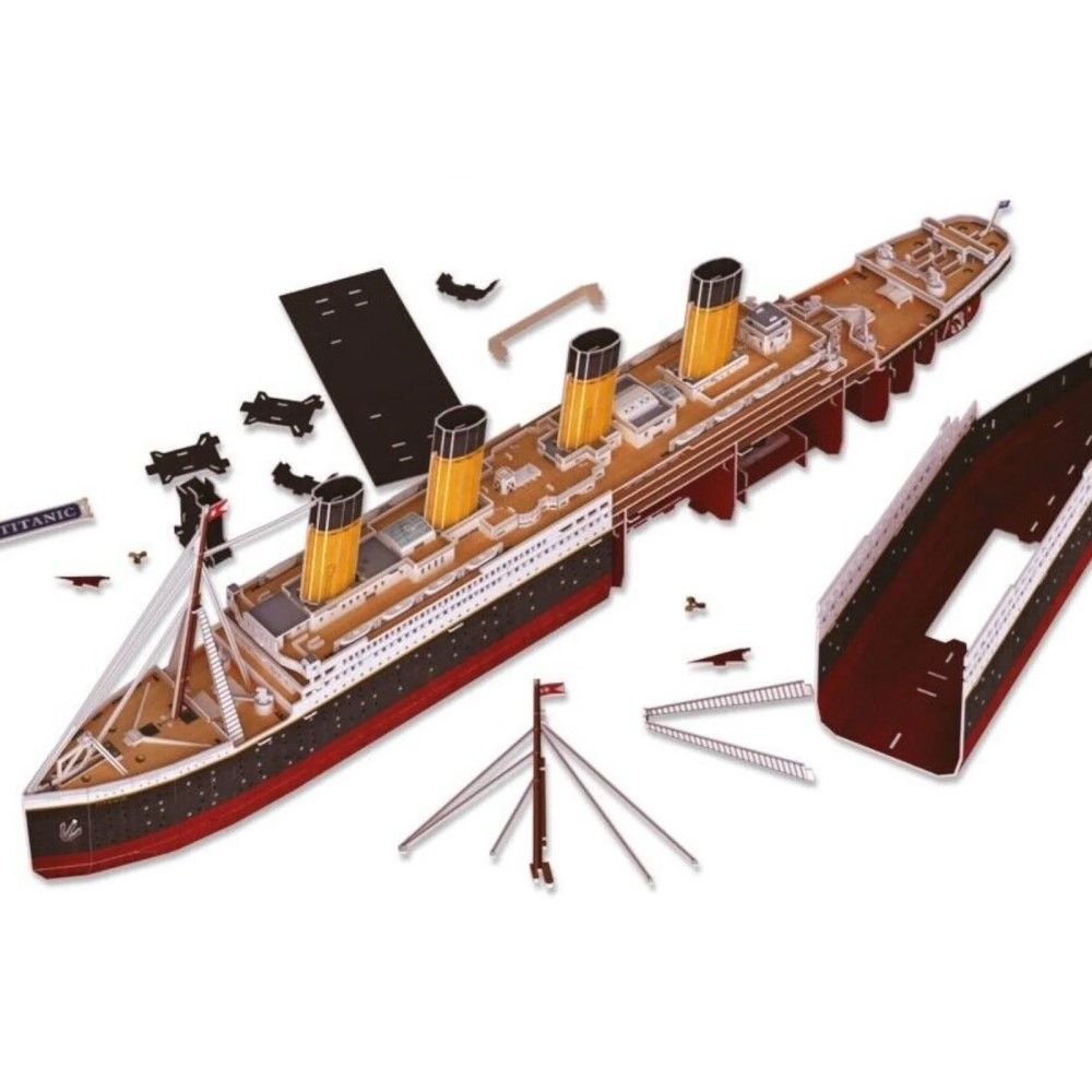 Pzl 3D - Titanic com iluminação LED