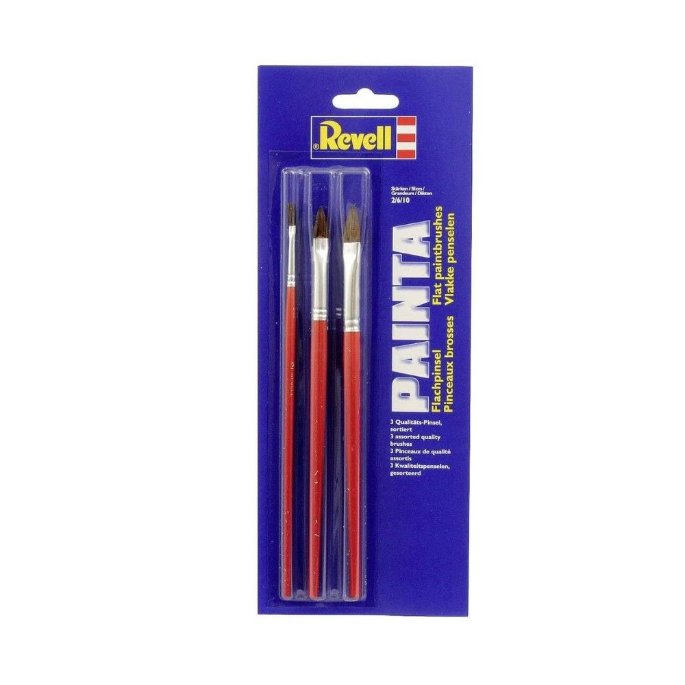 Conjunto de pinceis Planos (3un) - Tam. 2_6_10