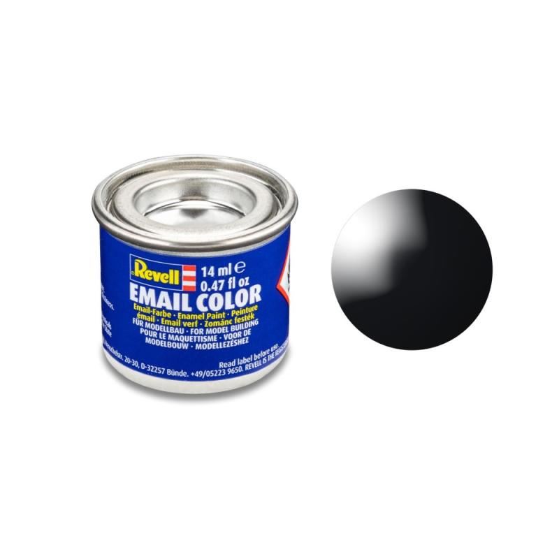 Gloss "Black" (RAL 9005) Email Color Enamel - 14ml