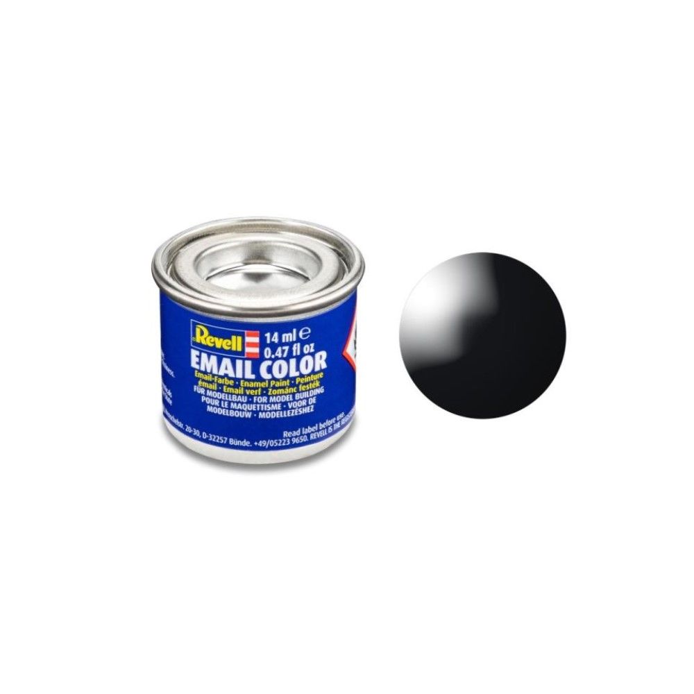 Gloss "Black" (RAL 9005) Email Color Enamel - 14ml