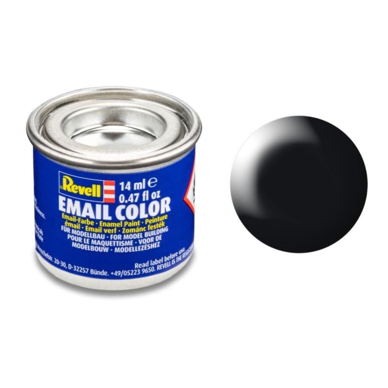 Silk "Black" (RAL 9005) Email Color Enamel - 14ml