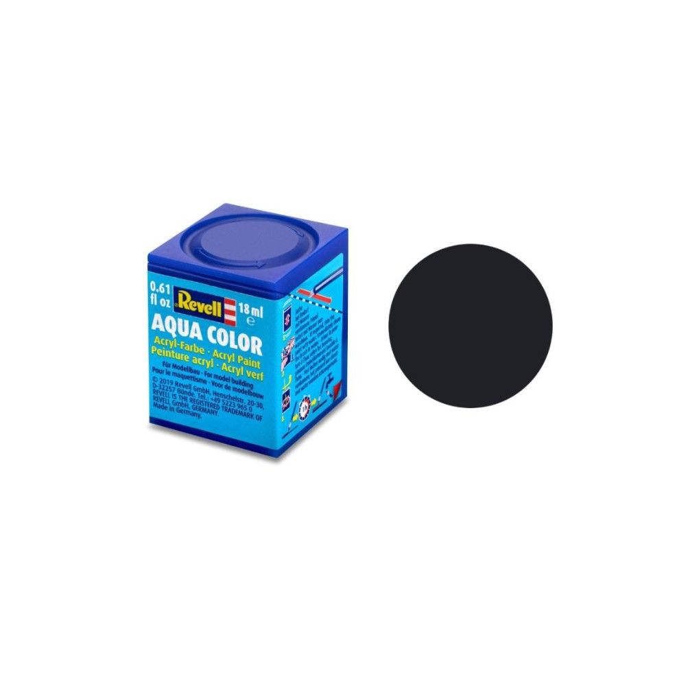 Matt "Black" (RAL 9011) Aqua Color Acrylic - 18ml