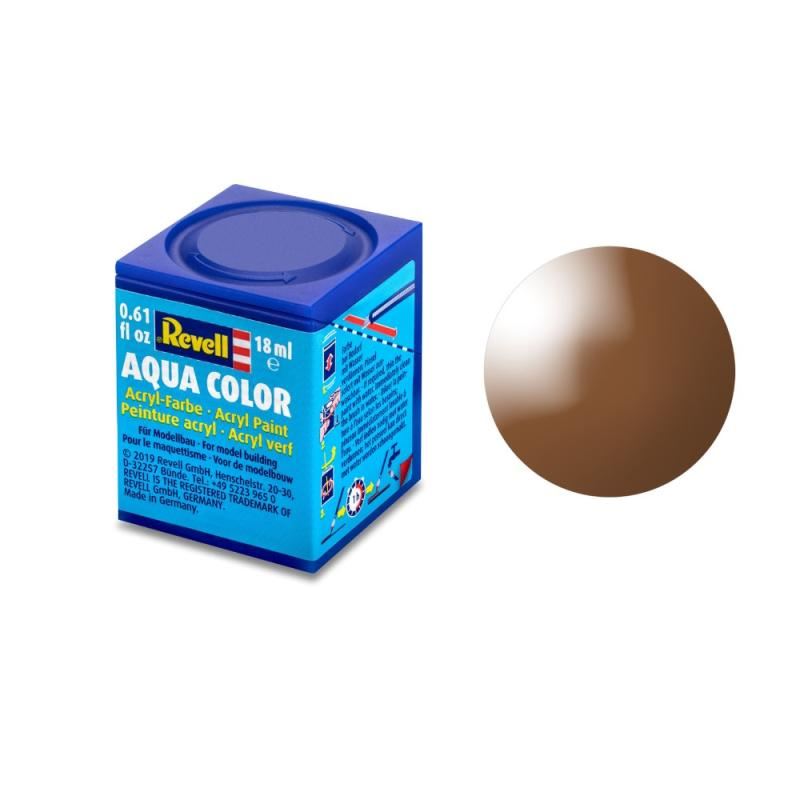 Gloss "Mud Brown"(RAL 8003)Aqua Color Acrylic 18ml