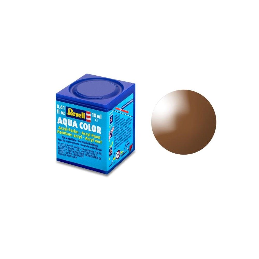 Gloss "Mud Brown"(RAL 8003)Aqua Color Acrylic 18ml