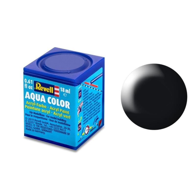 Silk "Black" (RAL 9005) Aqua Color Acrylic - 18ml