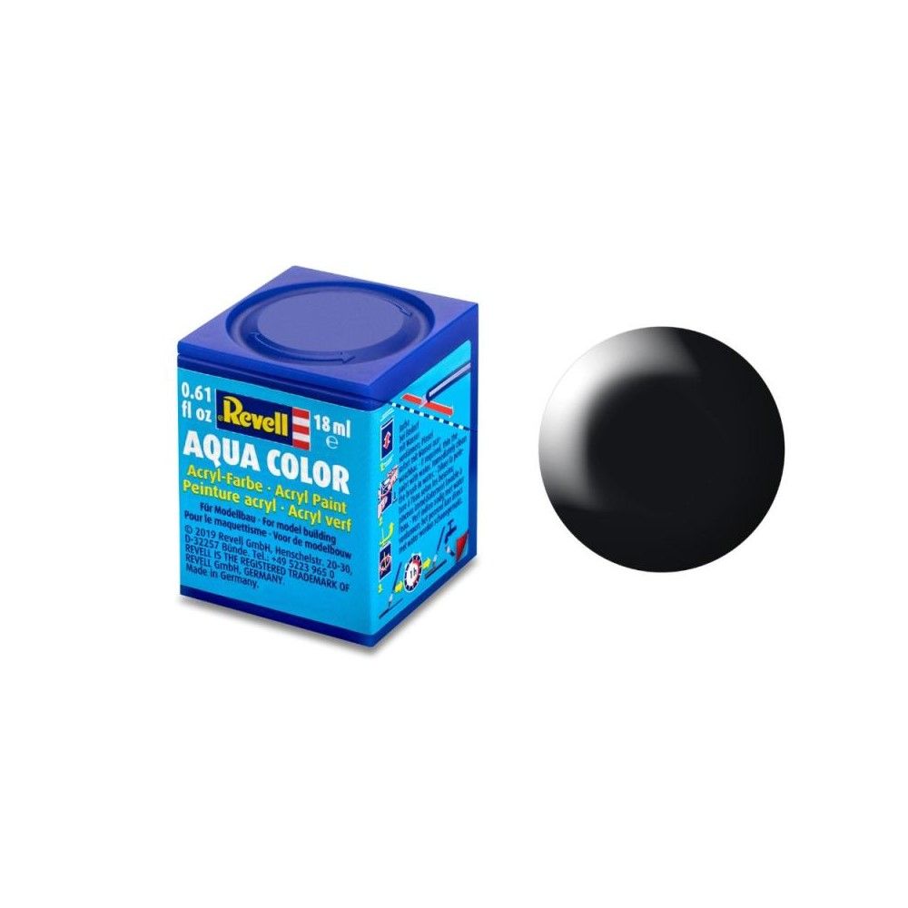 Silk "Black" (RAL 9005) Aqua Color Acrylic - 18ml