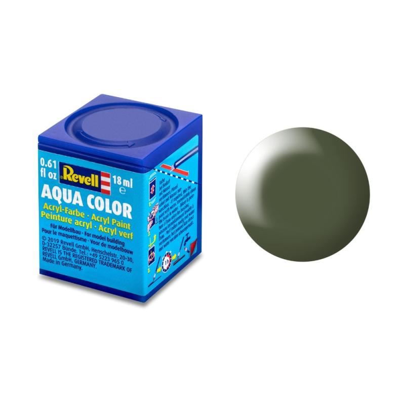 Silk "Olive Green" (RAL 6003) Aqua Color - 18ml