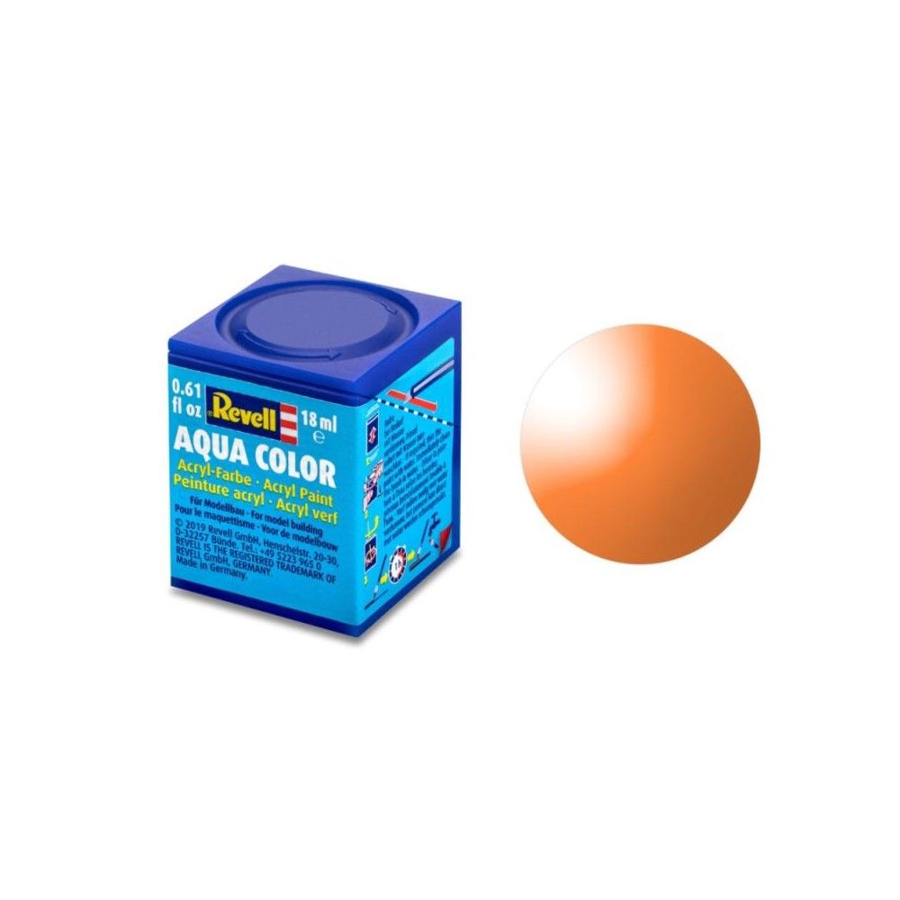 "Clear Orange" Aqua Color Acrylic - 18ml