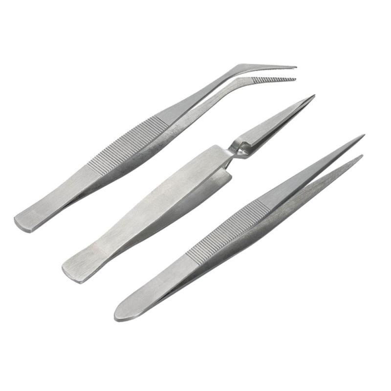 Revell Tweezer Set (1x Straight/Curved/Self-Close)