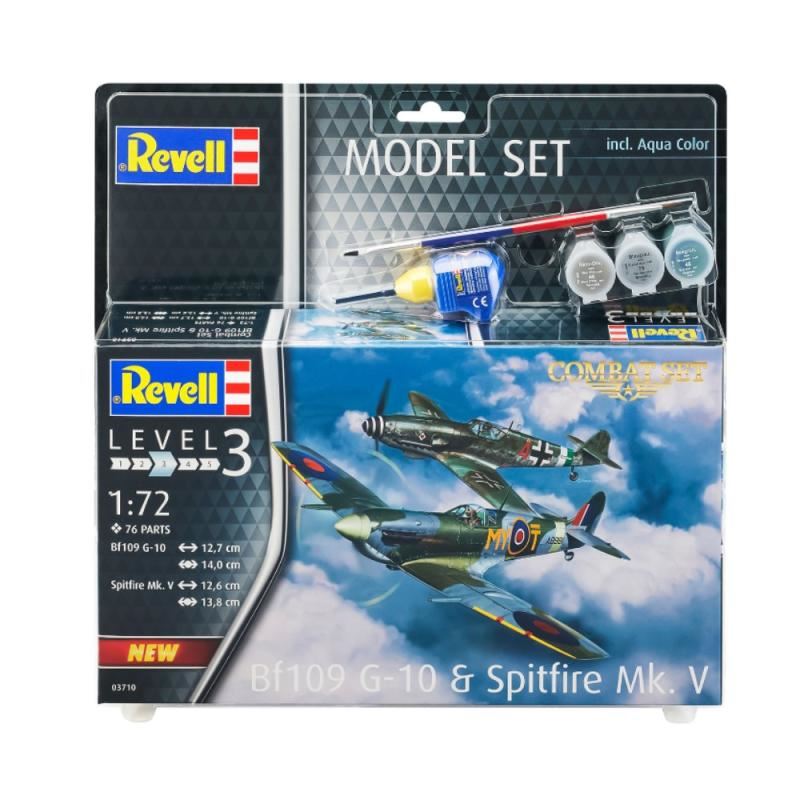 Model Set Combat Set Bf109G-10 & Spitfire Mk.V