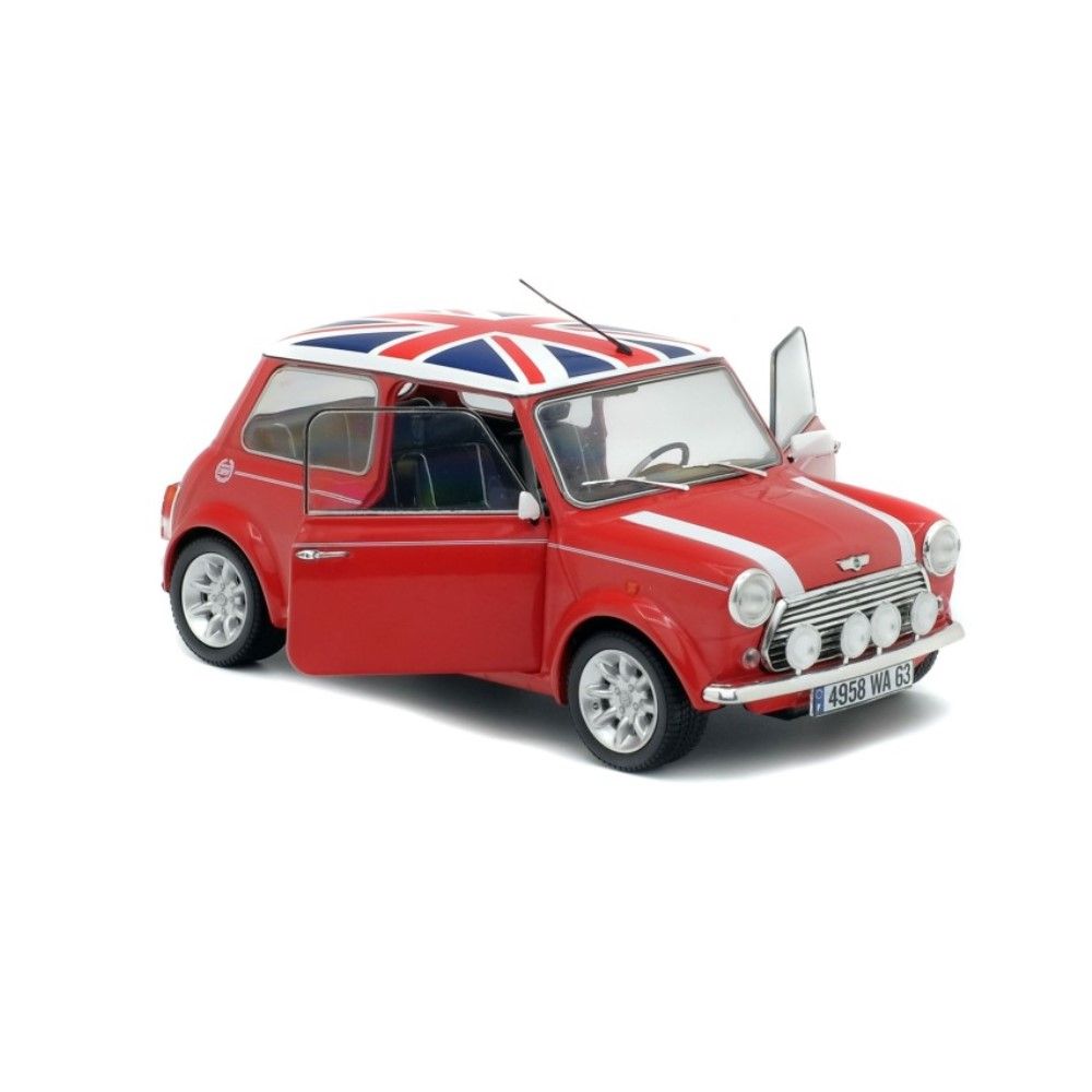 1/18 - Mini Cooper Sport, Vermelho c/ bandeira Britanica (1997)