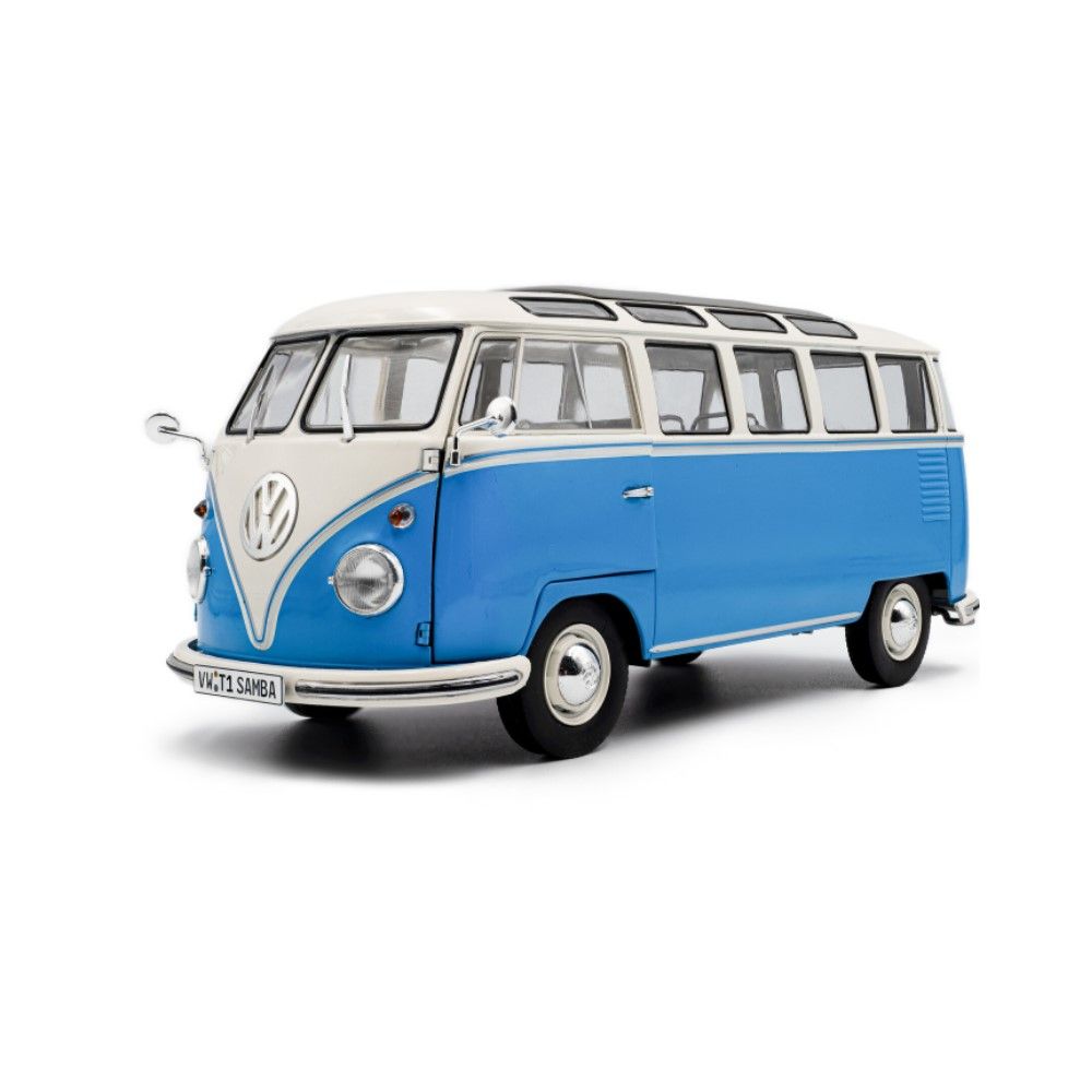 1/18 - Volkswagen T1 Samba, Azul/Branco (1962)