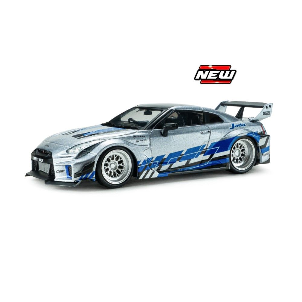 1/43 - Nissan GTR R35 Liberty Walk, Cinza/Azul (2020)