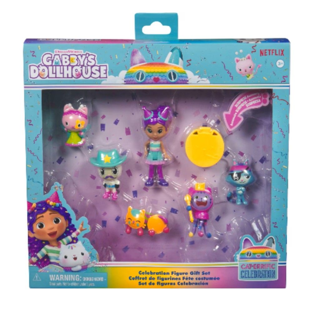 Gabby´s Dollhouse - Conjunto com personagens em versão comemorativa