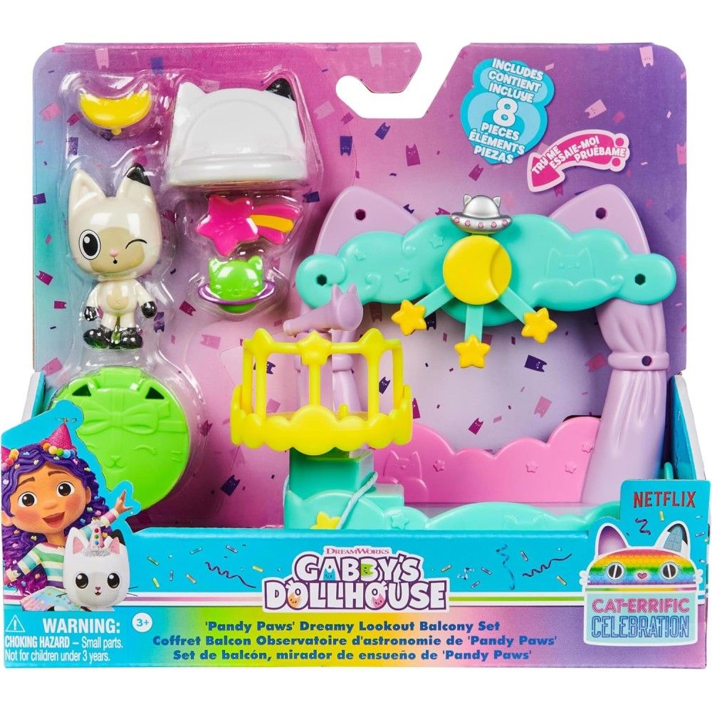 Gabby´s Dollhouse - Sortido de Acessórios para varandas da Casa Gaby