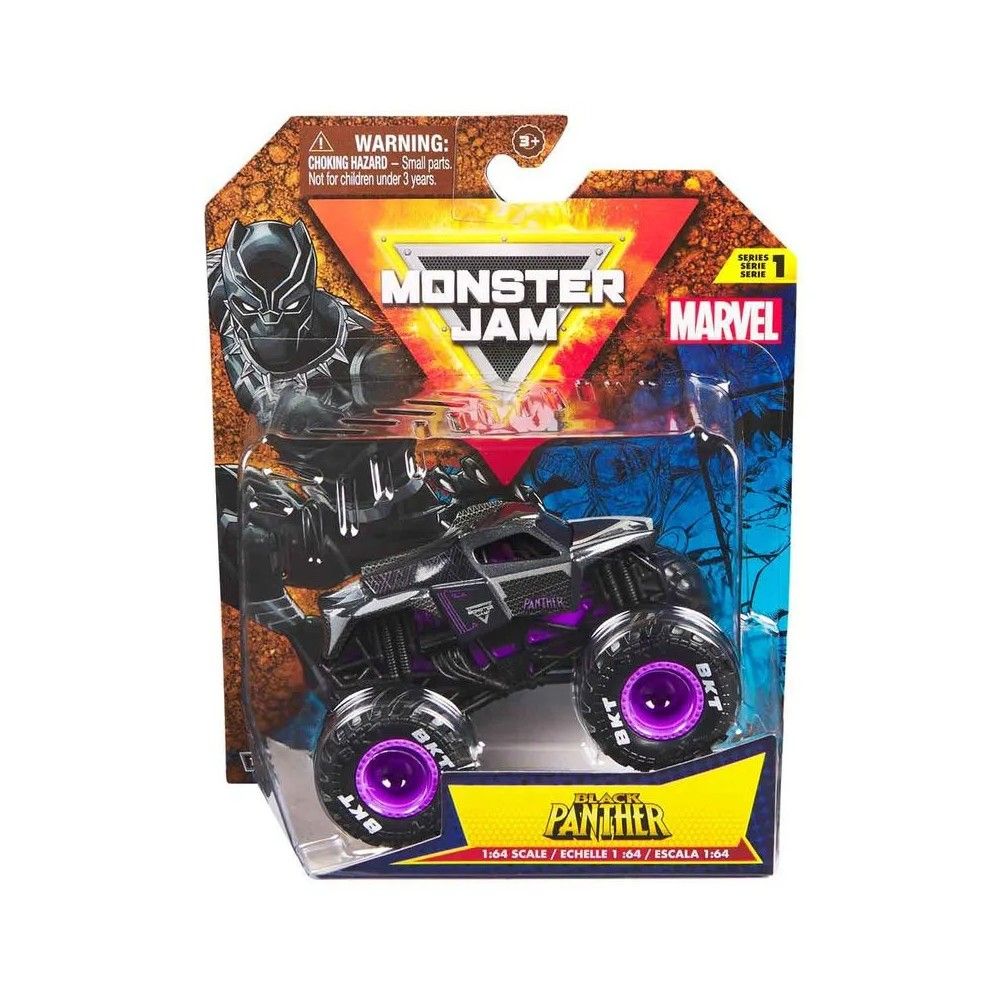 Monster Jam - Sortido de veículos Marvel 1/64