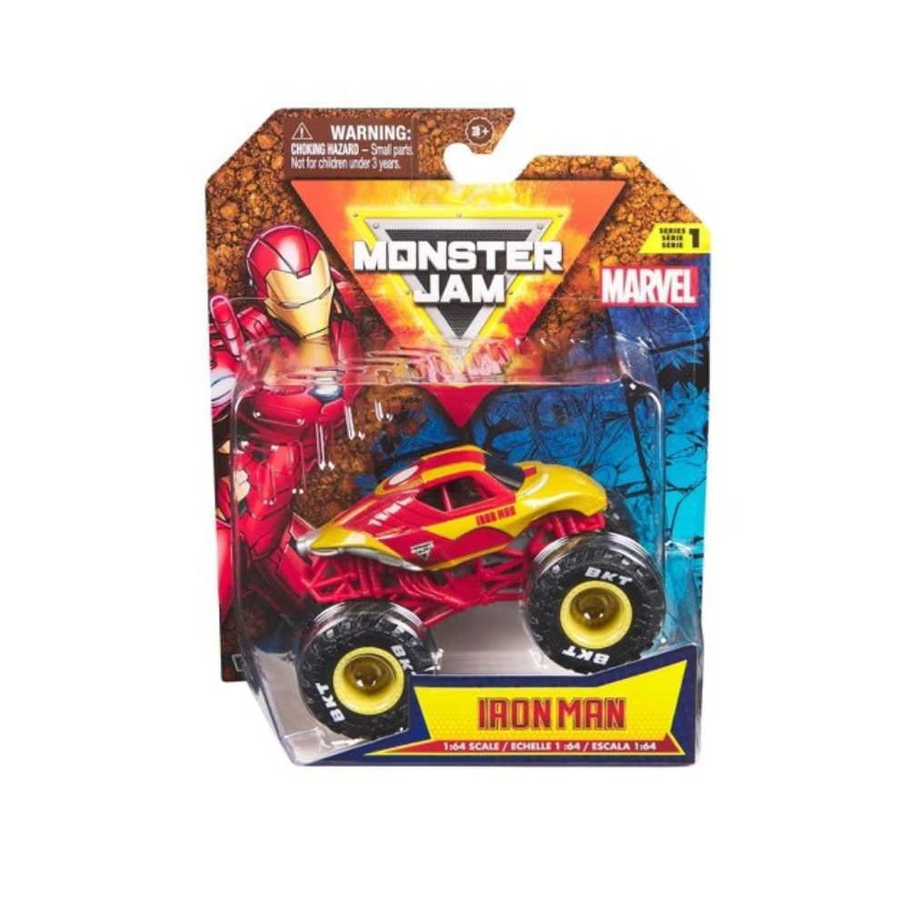 Monster Jam - Sortido de veículos Marvel 1/64