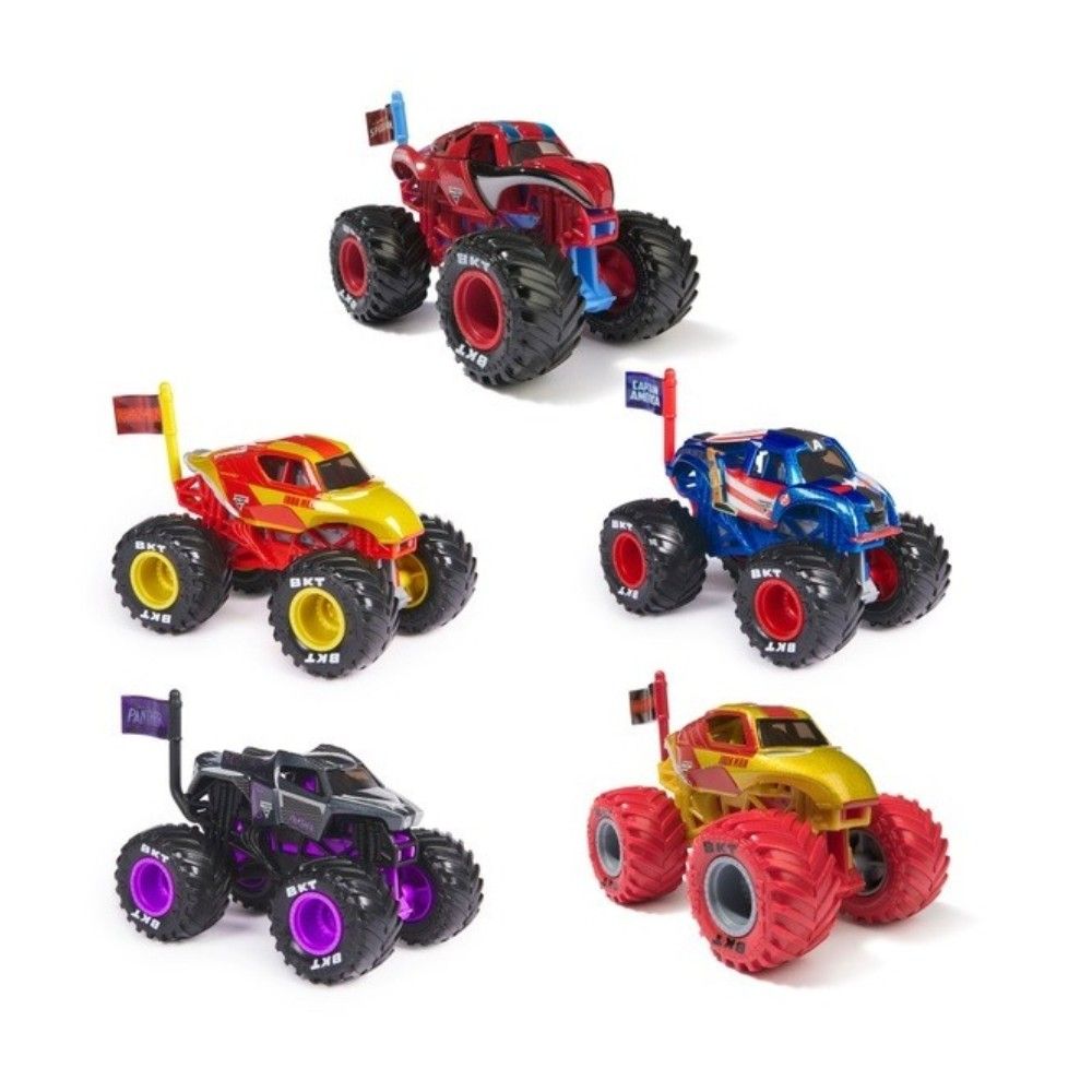 Monster Jam - Sortido de veículos Marvel 1/64