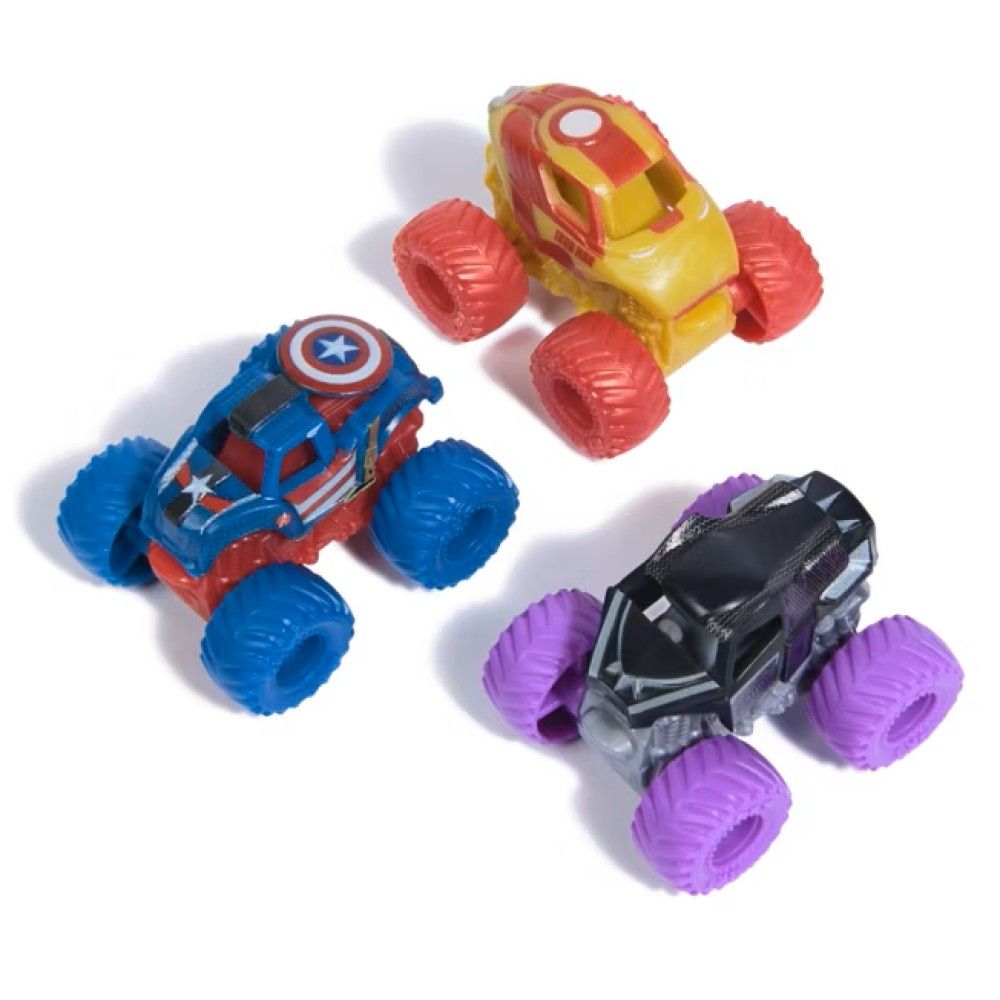 Monster Jam - Pack de 3 veículos Marvel Mini