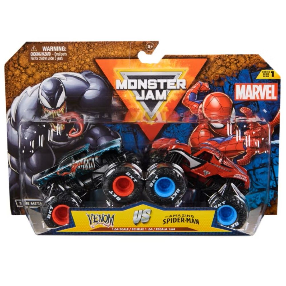 Monster Jam - Pack de 2 veículos Marvel 1/64