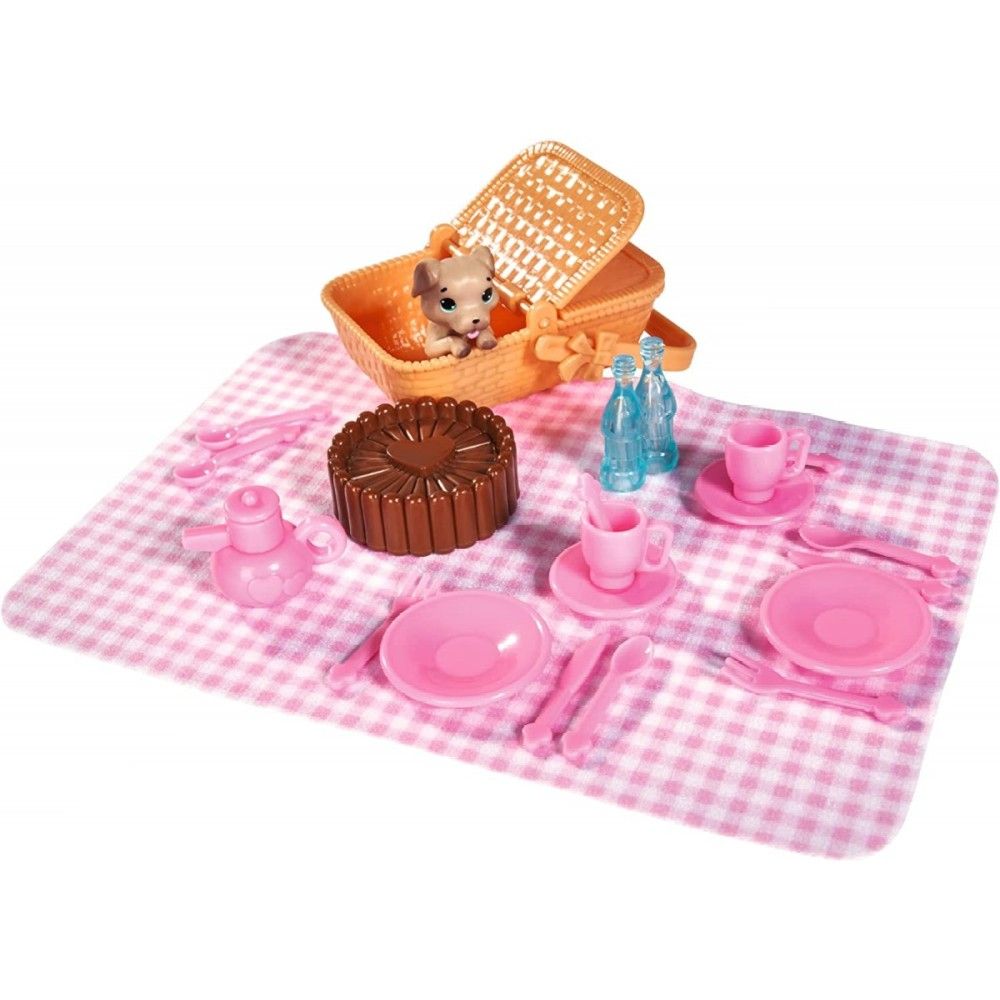 Steffi no Picnic com Kevin e o cachorinho