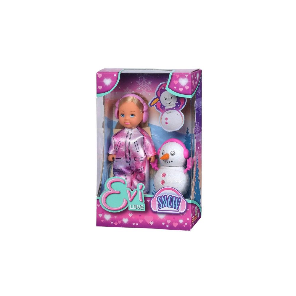Evi com boneco de neve