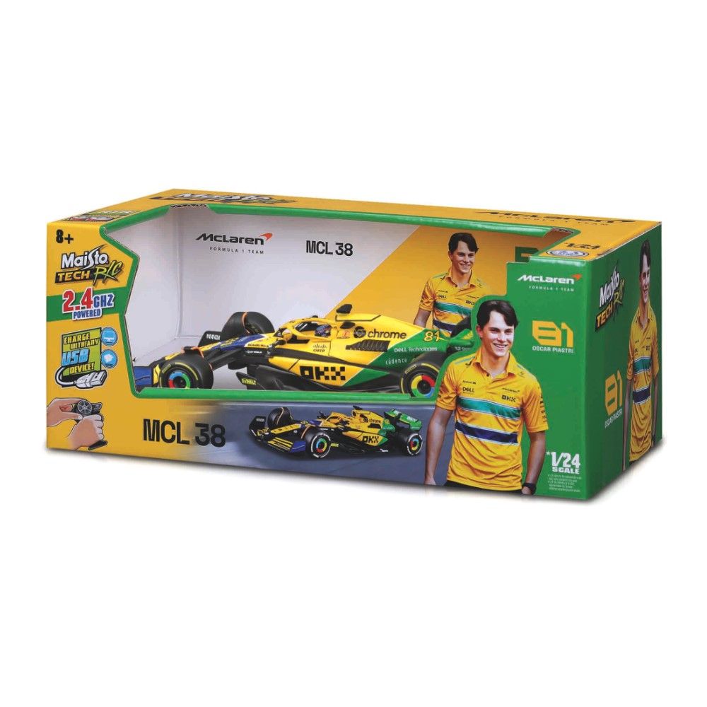 1/24 - F1 Mclaren MCL 38 #81 Oscar Piastri GP Mónaco 2024 2.4Ghz