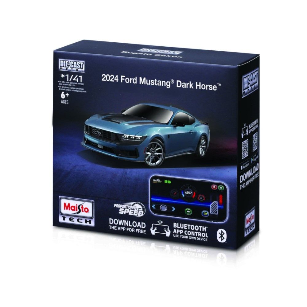 1/43 - Ford MUSTANG Dark Horse 2.4Ghz (carroçareia em Metal)