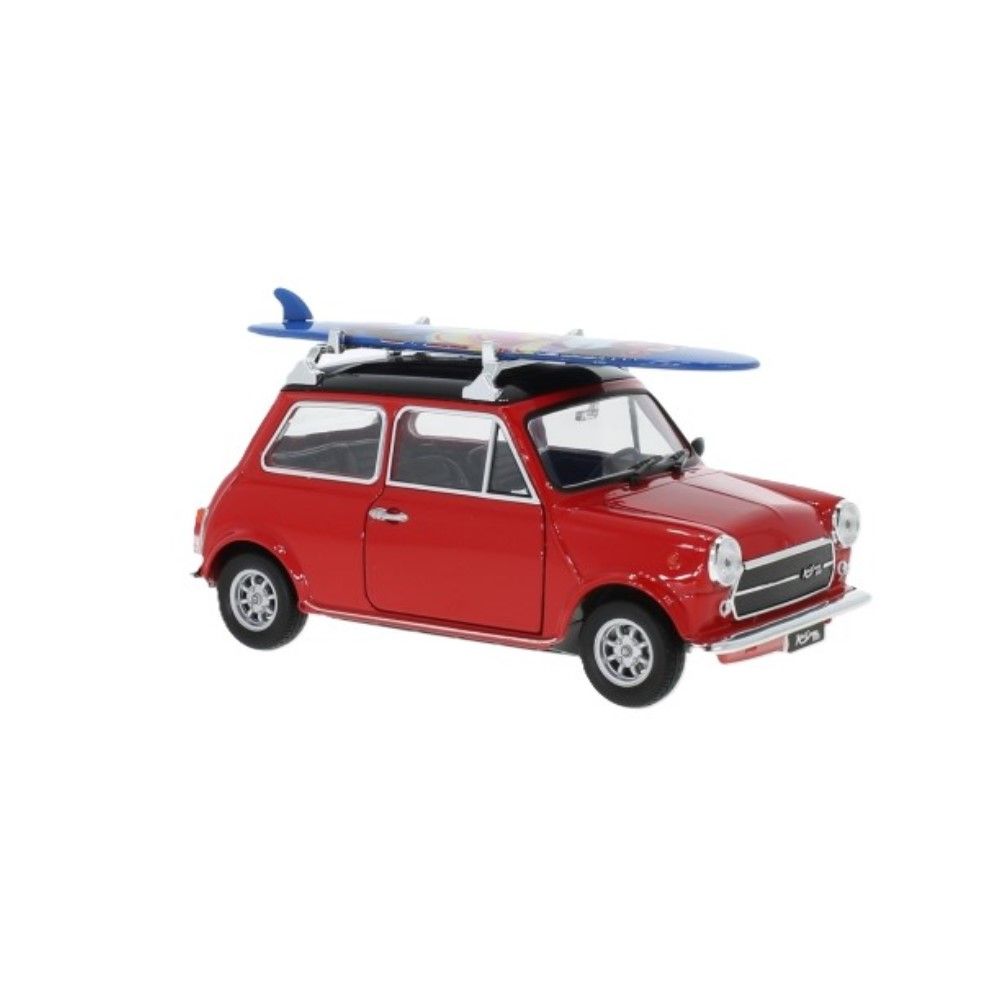 1/24 - Mini Cooper 1300, vermelho, com prancha de Surf