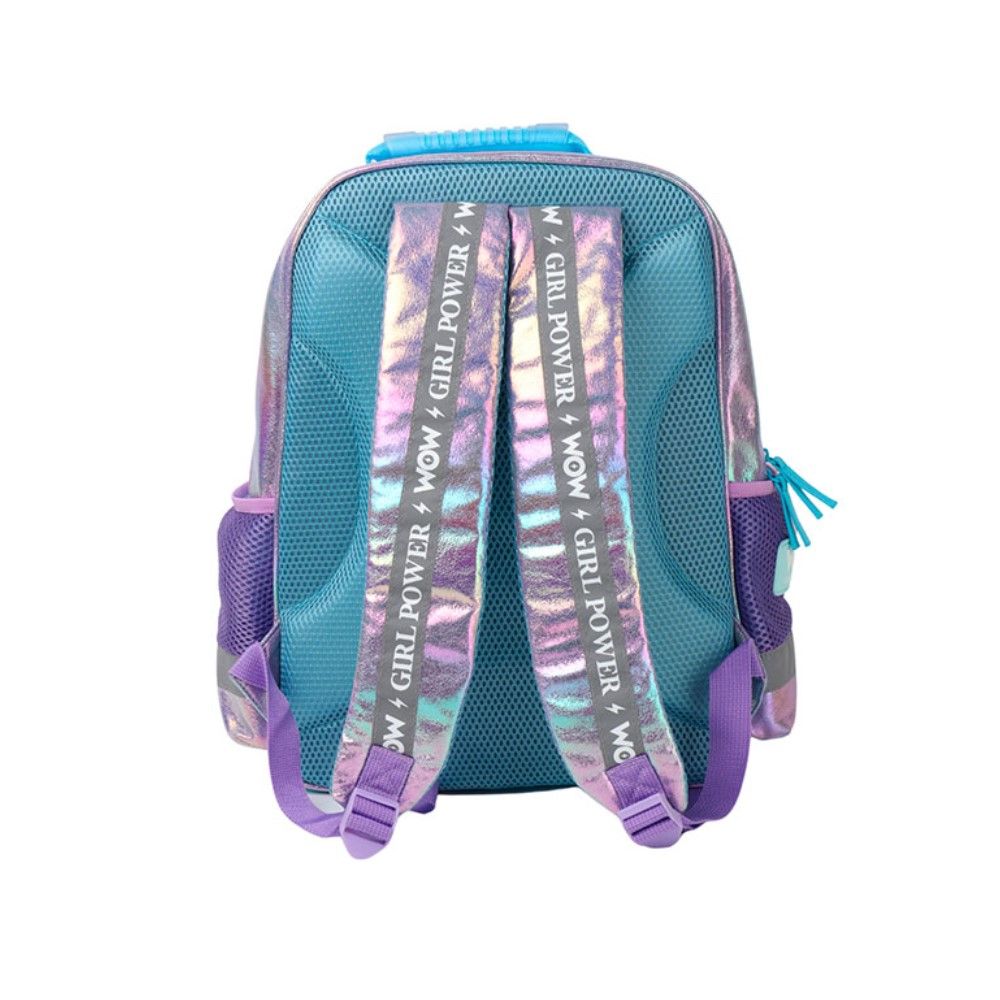 Mochila escolar com purpurina