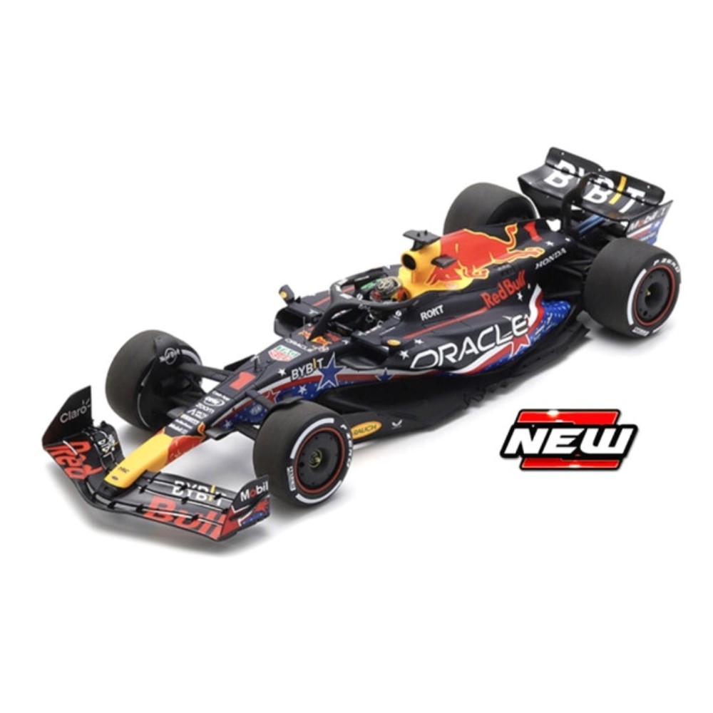 1/24 - F1 Red Bull RB19 - Max Verstappen #1 com capacete