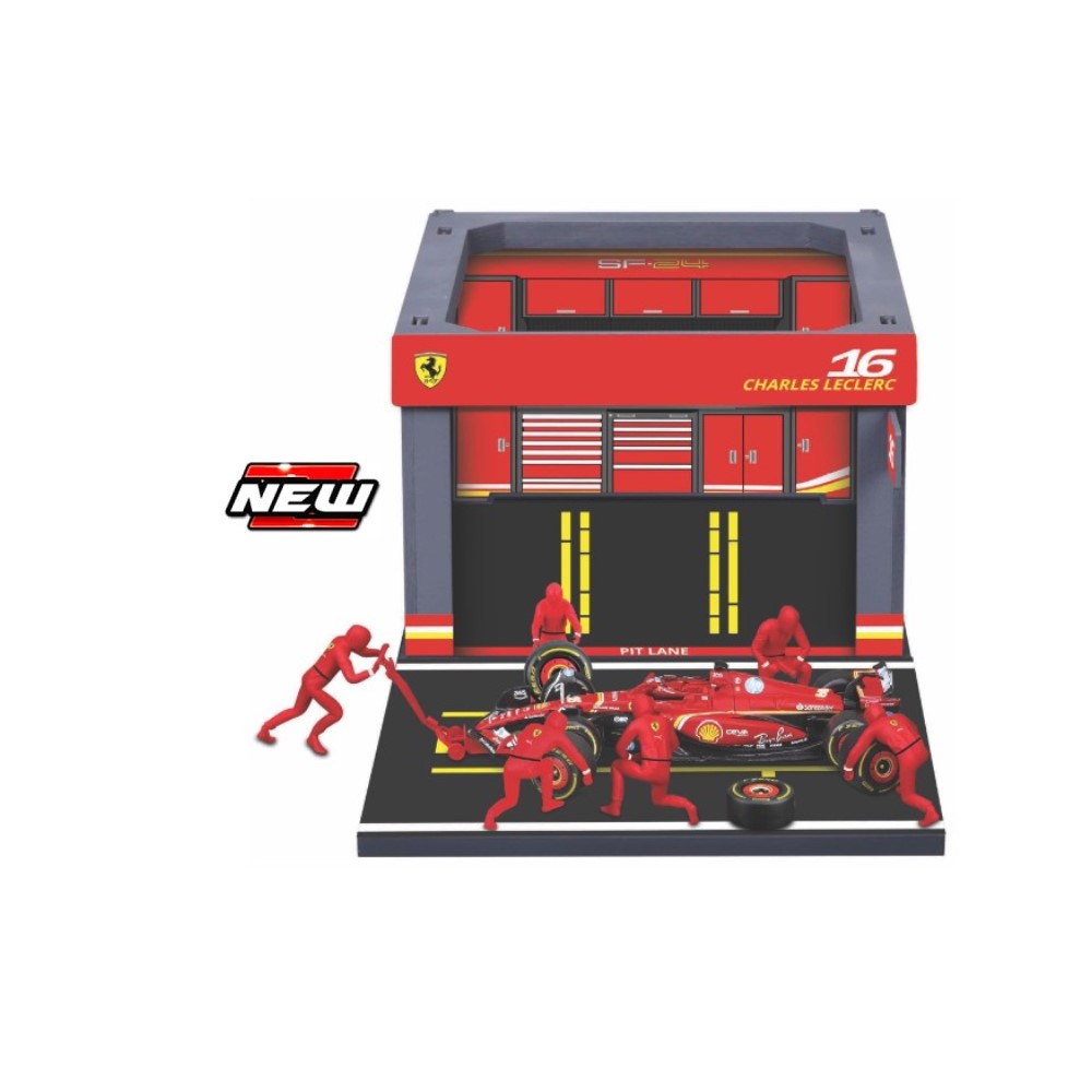 1/43 - Set de Pit Pass Ferrari SF24 #16 Charles Leclerc 2024