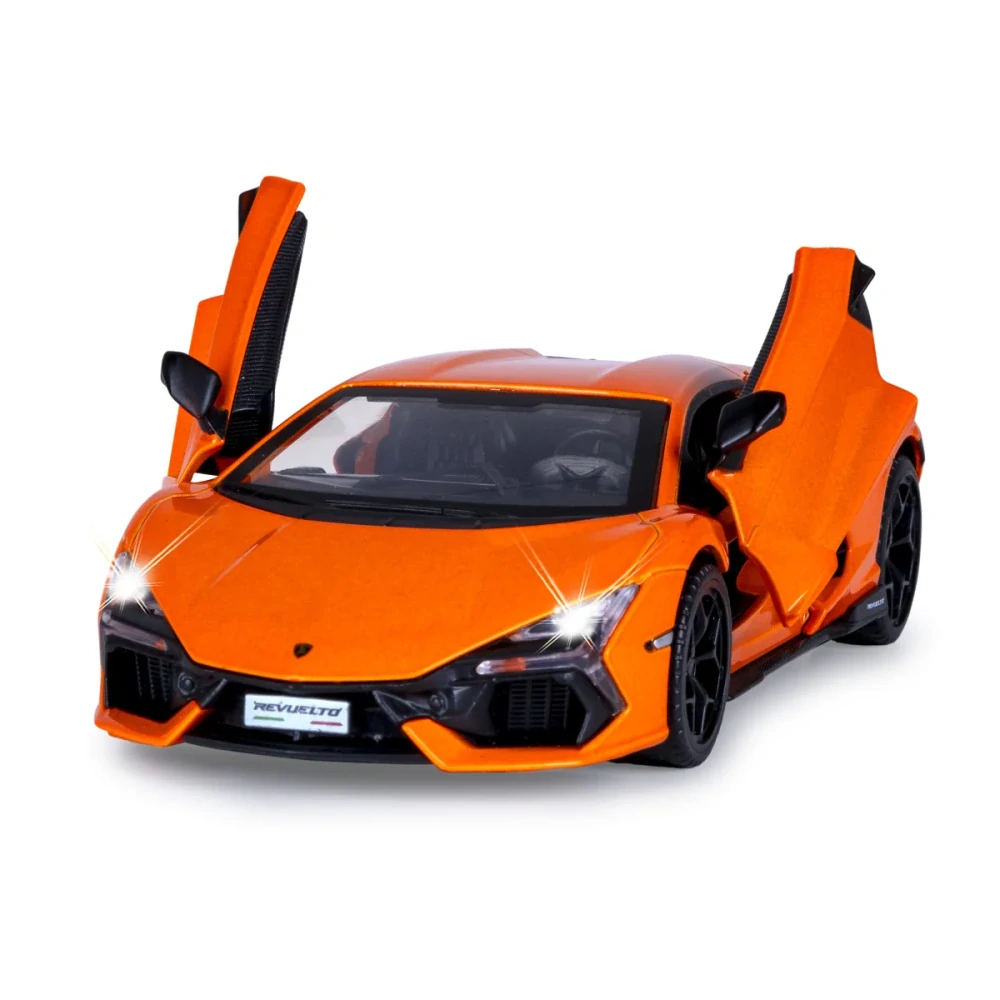 1/32 - Lamborghini Revuelto, laranja (c/ Luzes e Sons do Motor)