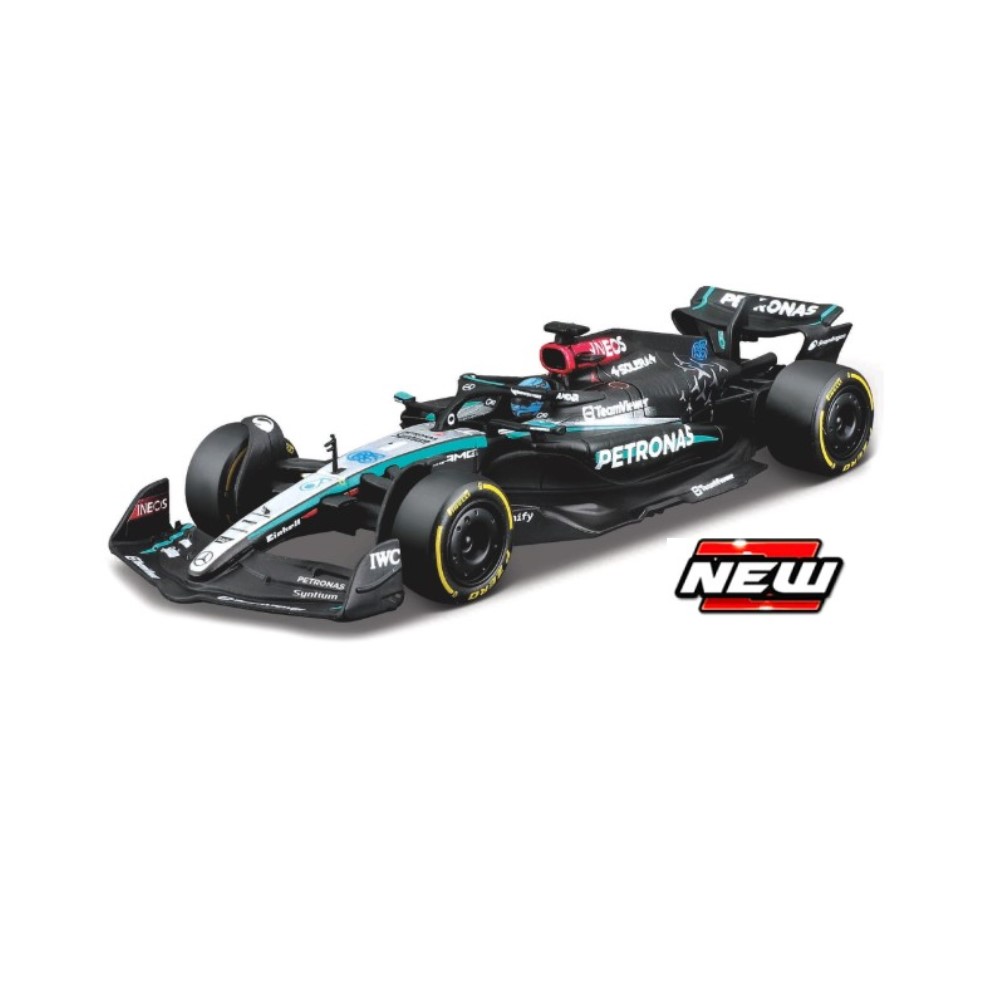 1/43 - F1 Mercedes AMG W14 - George Russel #63 com Capacete