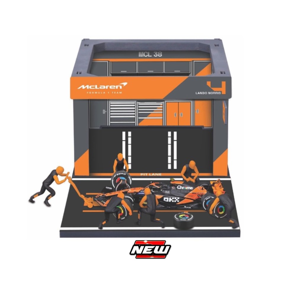 1/43 - Set de Pit Pass McLaren Team com F1 Lando Norris #4