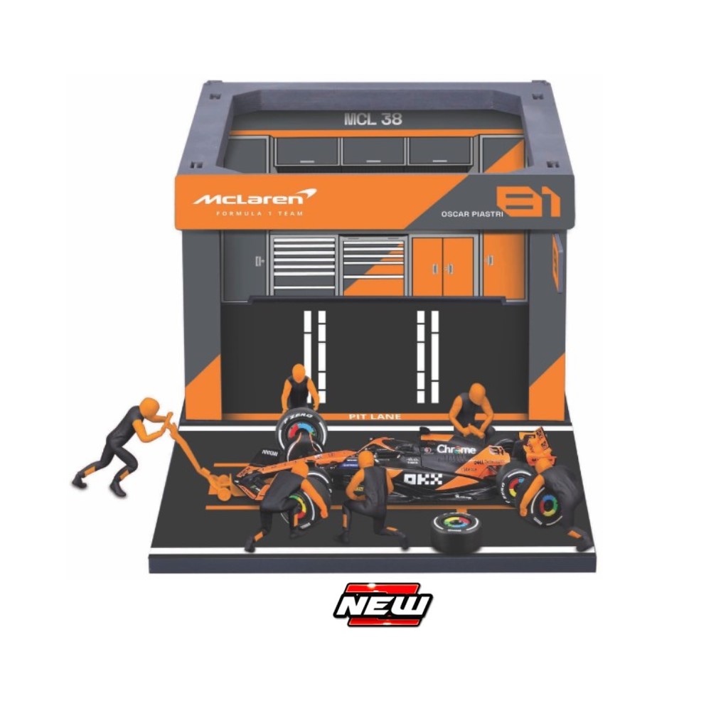 1/43 - Set de Pit Pass McLaren Team com F1 Oscar Piastri #81